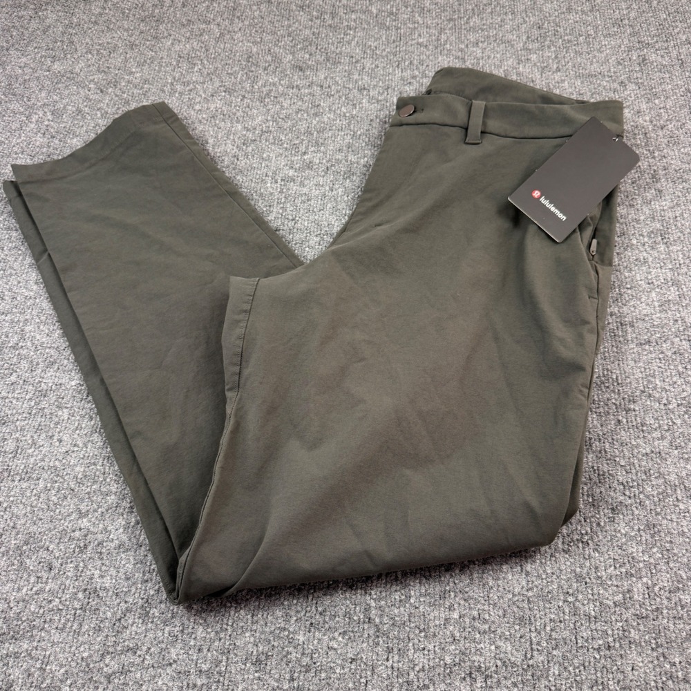 Lululemon ABC Classic-Fit Trouser Mens 32 Dark Olive NWT VersaTwill 32L